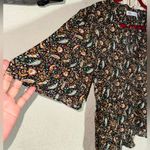 ZARA  Ruffled Red and White Blouse with 3/4 Sleeves Photo 1