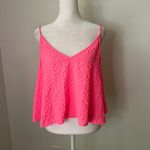 Lilly Pulitzer  bright pink textured tank top size L Photo 1