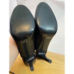 Alex Marie Pump Heels 10M Black Suede Slingback Button Detail Country Club Photo 8