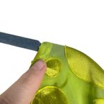 Lovers + Friends NWT‎  Citron Green Regina Polka Dot Romper Satin Off Shoulder Sm Photo 8