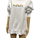 Levi's  White Relaxed Graphic Logo Crew Neck Cotton Long Sleeve Sweatshirt Large Photo 1