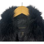 Weatherproof Faux Fur Vest XL Black Front Hook Sweater Mob Wife Sweater Exotic Photo 4