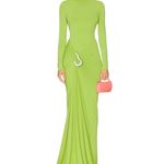 SILVIA TCHERASSI Lena Dress in Lime Medium New Womens Long Maxi Gown Green Photo 1