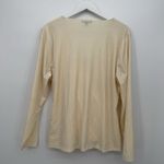J.Crew  Mercantile Pale Yellow Velvet Long Sleeve Top Size XXL Photo 9