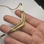 Swavorski Swarovski (Swan Signed) Crystal & Black Enamel Gold Tone Necklace Photo 5