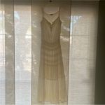 Anthropologie Hale Bob Cabana Eyelet cream Resortwear maxi dress vacation beaded Photo 7