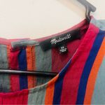 Madewell Button Back Tie Tee in Rosalinda Stripe sz XS Photo 1