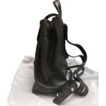 Longchamp LIMITED Black Lettering Logo Patch Leather XS Backpack New w/tag Photo 2