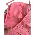 Jessica Simpson Geranium Petal Pink Eyelet Halter One Piece Swimsuit Bathing Sui Photo 4