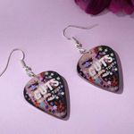 Olivia Rodrigo Guts World Tour Guitar Pick Inspired Earrings Purple Photo 0