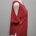 Anthropologie  Sanctauary red Lolita linen cold shoulder tee size large Photo 1
