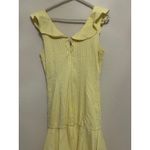 Jonathan Simkhai Dress Yellow Gingham Size 8 Midi Ruffle Picnic Preppy Whimsical Photo 9