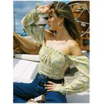 With Jean WITH JÉAN Fonda Top, Pansies, Medium Photo 1