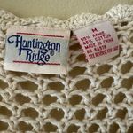 Huntington Ridge Ramie Cotton Cream Botton Boho Festival Crochet Vest M # 2244 Size M Photo 8
