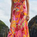 Farm Rio NEW  Tropical Print Midi Maxi Dress Cutout Sleeveless Size Small $225 Photo 1