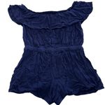 Ella Moss  Romper Womens Small Blue Stella‎ Off Shoulder Pockets Coastal Photo 5