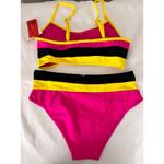 Jordan Emme  Bikini Swimsuit High Waist Striped Retro Sexy Small‎ Photo 2