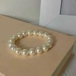 Pearl Large Bauble Bracelet Vintage “Mairead” Elegant Classic Minimal Pearlcore White Photo 3