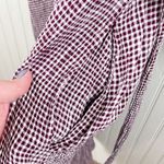 Cut Loose Crinkle Check Dress Burgundy White Gingham Boho Lagenlook Size Medium Photo 6