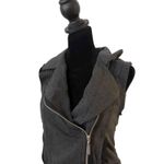 Hard Tail Sleeveless Vest Jacket Womens XS Gray Moto Chic Biker Asymmetrical NEW Photo 8