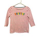 Talbots  “Vacation” Authentic Tee in Watermelon Stripe Small Photo 1