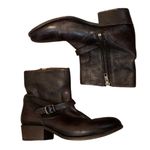 Frye  Lynn Strap black leather short boots size 7.5 B Photo 2