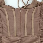 White Fox Boutique  Dress Long Sleeve Brown Size Medium Photo 2