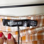 Missguided NEW NWT Orange Check Flared Trousers Size 2 Indie Y2K Schoolgirl Photo 3