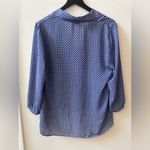 Laundry by Shelli Segal 3/4 sleeve blouse, blue, size large Photo 4