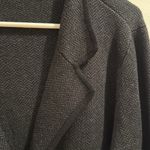 Tahari  Merino Wool Blend Herringbone Moto Jacket Medium Dark Gray Warm Winter Photo 2