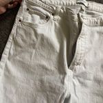 Abercrombie & Fitch  ankle straight ultra high rise white denim jeans size 34 Photo 4