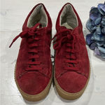 Post Xchange Suede Sneakers Casual Shoes Gum Soles Red‎ Size 38 Red Photo 0