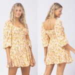 l*space NWT L* Yellow Floral Printed Cassidy Dress Photo 10