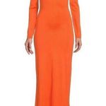 Gianni Bini  NWT Orange Icon Knit Scoop Neck Long Sleeve Midi Dress Size Medium Photo 0