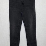 Madewell Size 26 Mid Rise Skinny BLK Gray Wash Skinny Jeans Fray Hem Denim Pants Photo 0