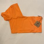 Free People Toast Swim SIGNATURE ONE SHOULDER CROP TOP NECTARINE orange SIZE small nwt Photo 1