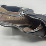 Ouigal Metallic Slingback Heels‎ Black Silver Size 8.5 Photo 11