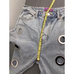 Edikted  Light Wash Blue Silver‎ Eyelet Grommet Jeans M Photo 8