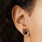 EUC Disney X Kate Spade New York Minnie Studs Earrings Cubic Zirconia Enamel Gold Photo 0