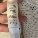 White House | Black Market Ecru and Gold Fringe Poncho Medium Photo 9