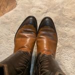 Tony Lama Vintage  Boots Size 8.5 Womens Two Tone Brown Cowboy Western Pointed Photo 7