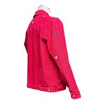 The Quacker Factory Denim Jacket Stars Rhinestones Red Small Photo 4