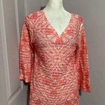 Whimsy Rose Orange Floral Wide Sleeve Pullover Blouse Long Sleeve S Photo 0