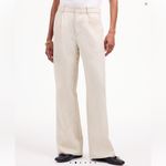 Madewell NWT Slouchy Straight Pants in Ivory Beige Drapey Twill 8 - Need to Crop Photo 1