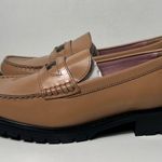 Free People  Liv Camel Penny Leather Loafer Shoe Photo 8