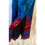 Chico's  Blue Abstract Print Maxi Skirt - Size 2 (12) Photo 8