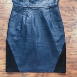 ABS Allen Schwartz ABS • Allen Schwartz navy vegan leather dress black cutout sheath strappy wiggle Photo 5