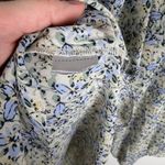 NYDJ  Floral Button Down Blouse Medium Pintuck Lightweight Cottage Office Relaxed Photo 5
