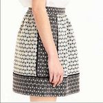 J.Crew Textured Jacquard Block Print Black and White Graphic Mini Skirt Size 8 Photo 3