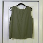 JM Collection Jennifer Moore Women’s 100% Silk Green Tank Size 14 Photo 1